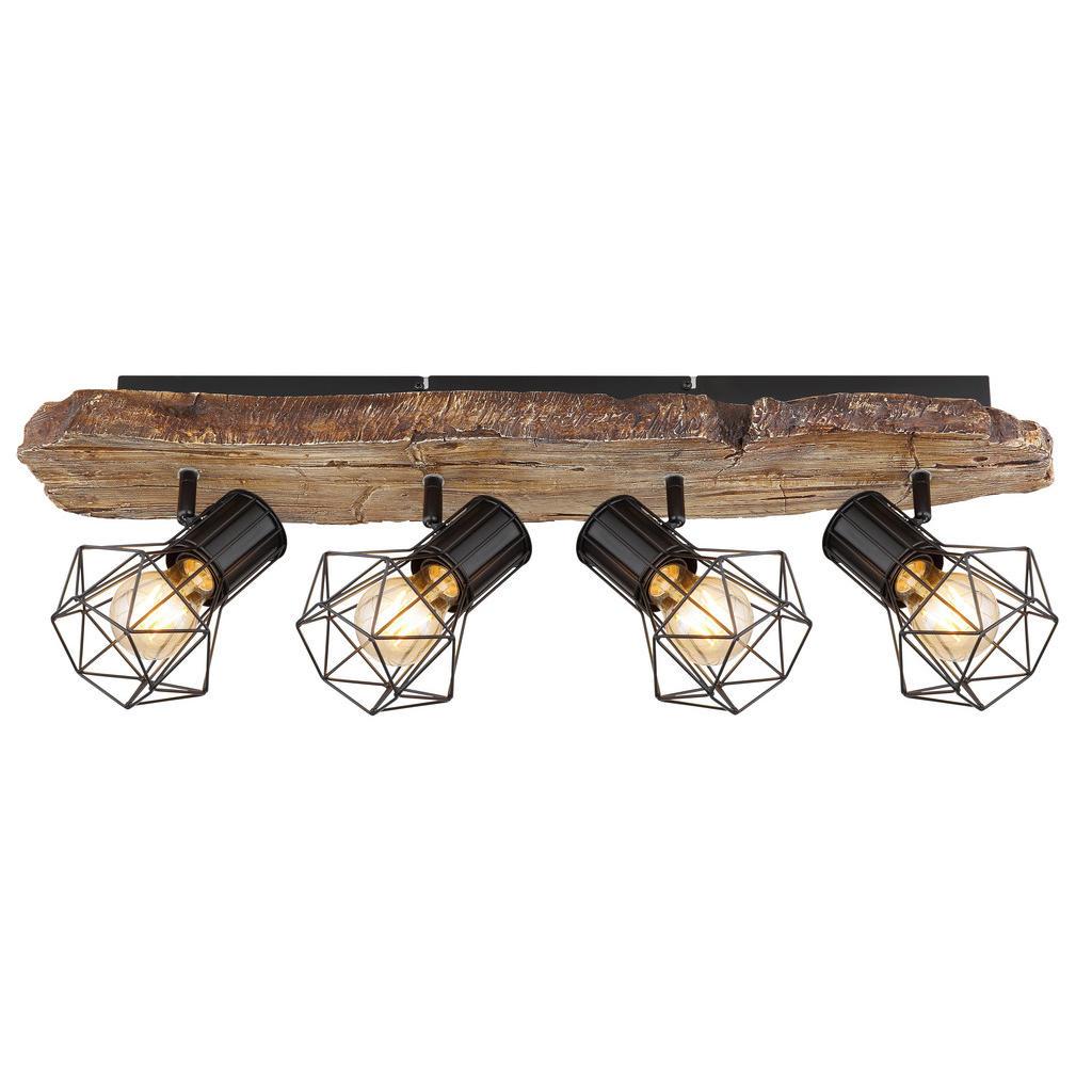 Globo Strahler, Natur, Schwarz, Metall, Kunststoff, 15x24x78 cm, CE, verstellbare Spotlights, Lampen & Leuchten, Innenbeleuchtung, Spots & Strahler, Deckenspots