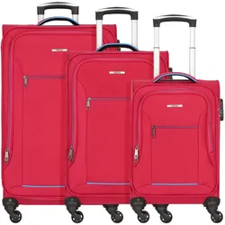 Nowi Sevilla 4 Rollen Kofferset 3-teilig, Koffer, Blau