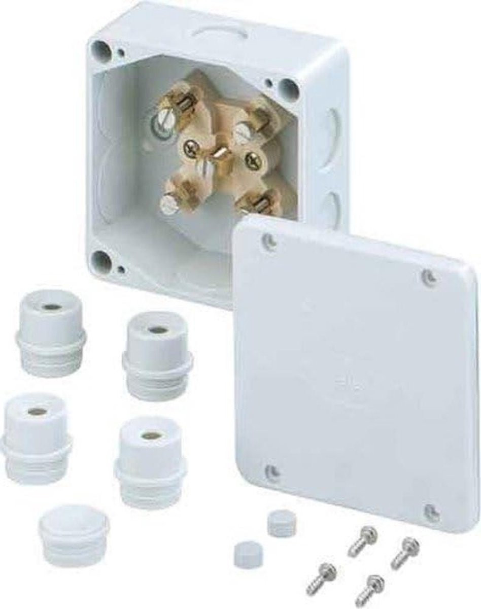 Waterdichte Verbindingsdoos IP54 Wit Plastic B/D/H: 10 x 10 x 5 cm