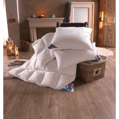 Federkopfkissen HAEUSSLING "Luxus Hygge", weiß, B:40cm L:80cm, Bezug: 100% Baumwolle. Füllung: 100% Gänsefeder, Kopfkissen, Downpass, Nomite; STANDARD 100 by OEKO-TEX