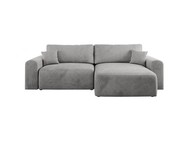 ECKSOFA NELSON Hellgrau Velvet