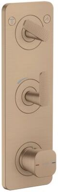 Hansgrohe Thermostat Modul 380/120 UP FS 49701310 Unterputz, mit Platte für 2 Verbraucher, Brushed Red Gold