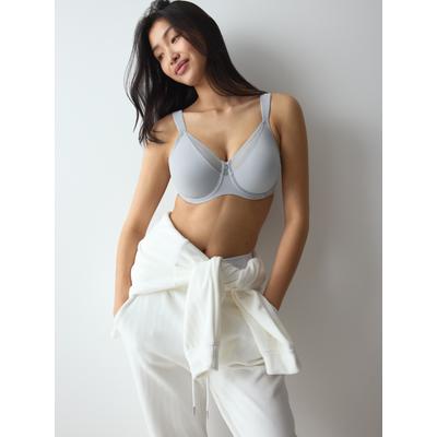 Bügel-BH TRIUMPH "True Shape Sensation T W01", Damen, Gr. 85, Cup E, grau (pearl grau), Jersey, Obermaterial: 72% Polyamid, 28% Elasthan, BHs Bügel-BH, verkleinert die Brust optisch um eine Cup-Größe
