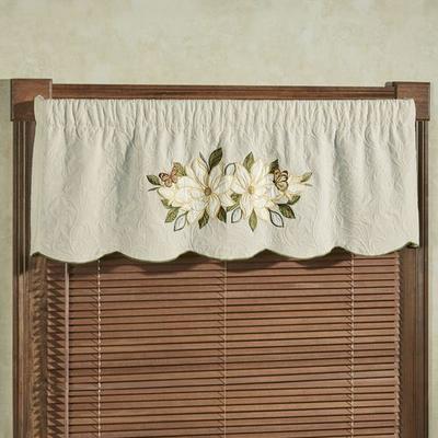 Touch of Class Sweetbay Scalloped Valance Ivory 60 x 18, 60 x 18, Ivory