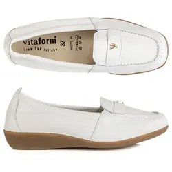 VITAFORM Damen-Mokassin Hirschleder Schmuckniete Sohle Hilka