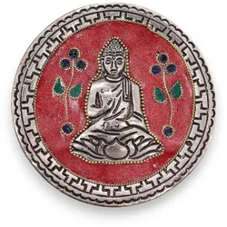 Buddha Red Decor Incense Holder 10cm