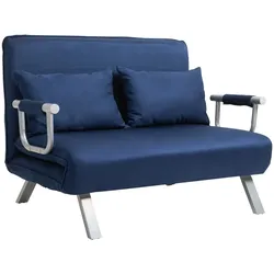 HOMCOM HOMCOM 2-Sitzer Sofa mit Schlaffunktion Schlafsofa mit Verstellbarer Rückenlehne