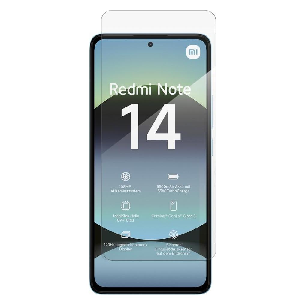 Screenguard Panzerglas Schutzfolie Case Friendly Design (Xiaomi Redmi Note 14) (00034528)