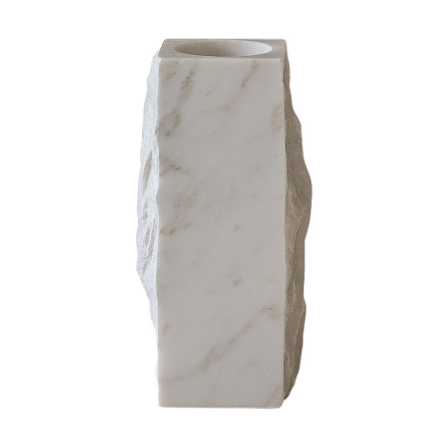 Botané Carrara Edge marmeren vaas Small, Hoogte: 25 cm