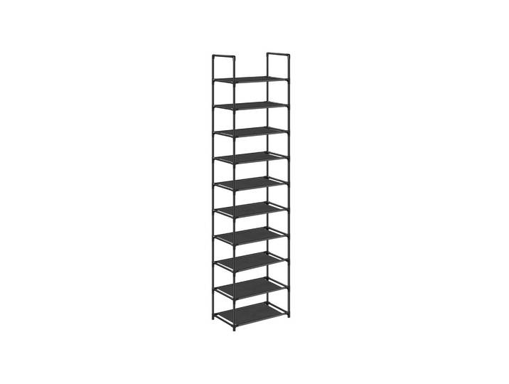 Hansiro Schuhregal Addis Ababa, Schwarz, Kunststoff, 28x173x45 cm, Garderobe, Schuhaufbewahrung, Schuhregale
