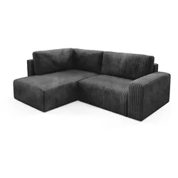 ECKSOFA Angela 4 Sitzplätze Schwarz
