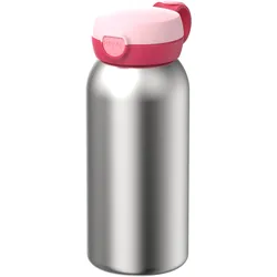 Mepal Campus Edelstahl Trinkflasche mit Klappdeckel auslaufsicher 600 ml Cool pink