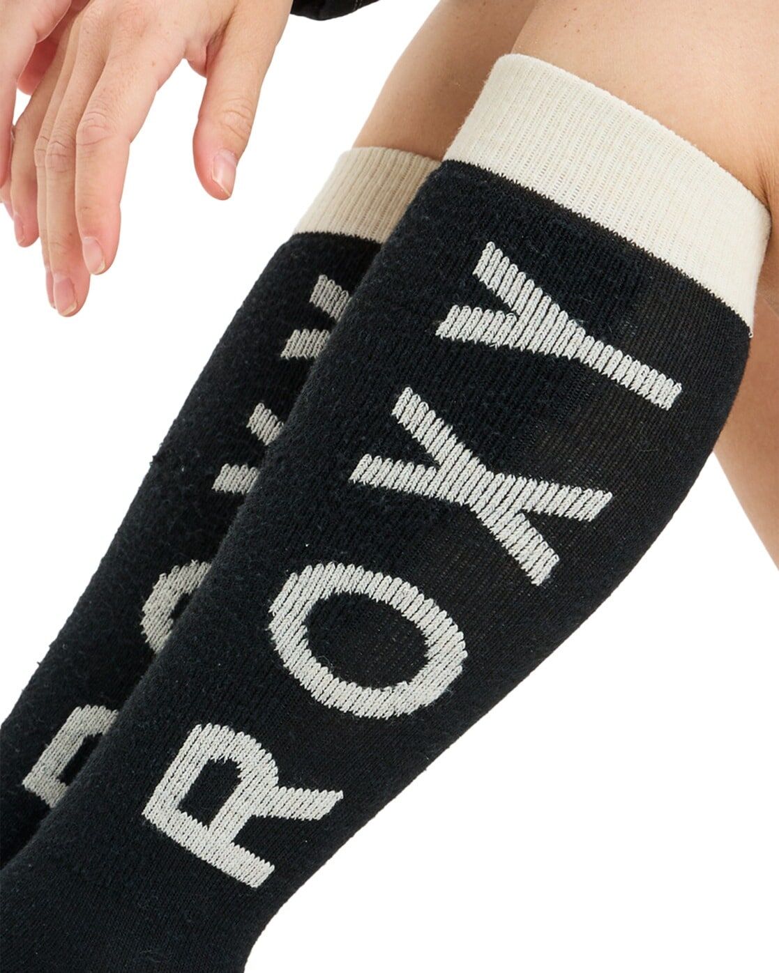 Socken ROXY "Roxy Shred Time", Damen, Gr. S, schwarz, Obermaterial: 75% Modacryl, 10% Elasthan, 10% Polyester, 5% Nylon., Socken Socken