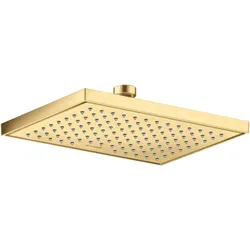 Hansgrohe AXOR ShowerSolutions Kopfbrause 245/185 1jet EcoSmart+ Brushed Gold Optic, verstellbarer Winkel, abnehmbar zur Reinigung, für Decken- oder Wandmontage