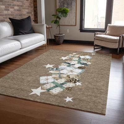 Addison Rugs Machine Washable Indoor/ Outdoor Christmas Present Chantille Rug