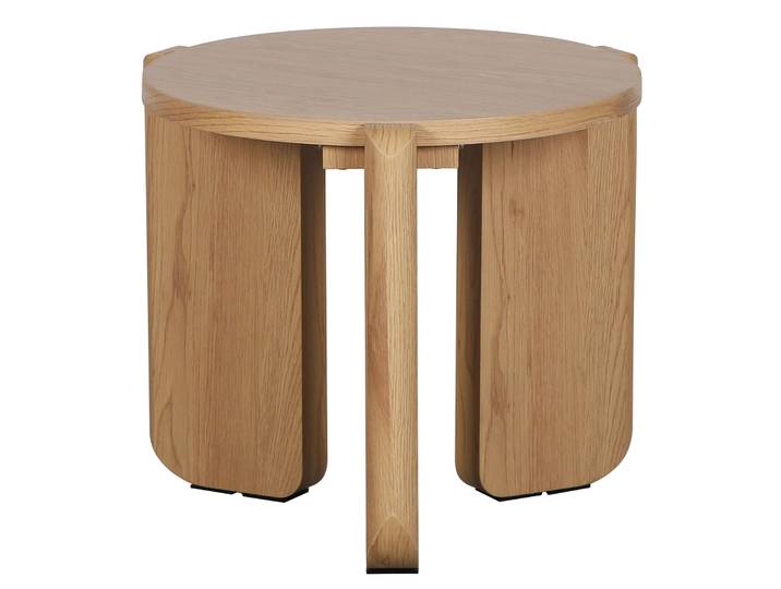 Runder Couchtisch Preffines S Durchmesser 50 cm natur Eiche