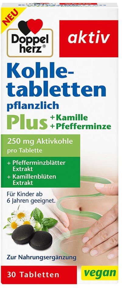 Doppelherz Kohletabletten+Kamille+Pfefferminze 30stk