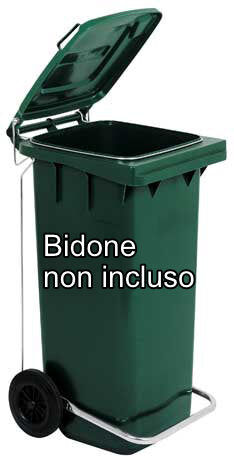 Pedale + anello fermasacco per bidone raccolta differenziata 120 l (Bidone non incluso)