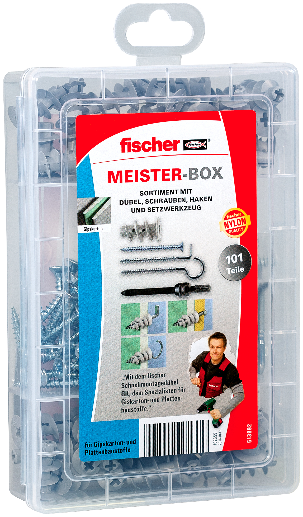 fischer Deutschland Vertriebs GmbH fischer Meister-Box GK + Schraube + Haken (101-tlg.) 513892