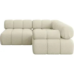 ECKSOFA modulares Sofa Mende-L1 - 190x190x70 cm Beige Bouclé