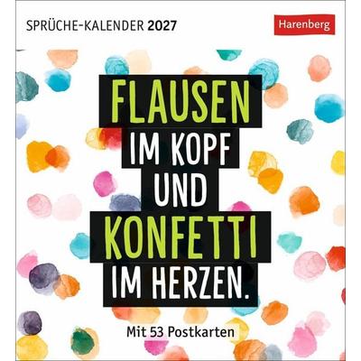 Positive-Sprüche-Kalender Postkartenkalender 2027 - mit 53 Postkarten