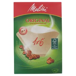Melitta Filtertüten natur 1x6 40 Stück