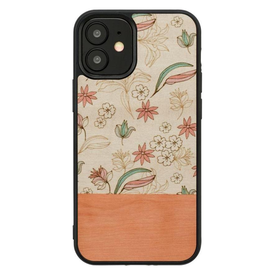 Man&Wood case for iPhone 12 mini pink flower black (Apple iPhone 12 mini) (1000001427m)