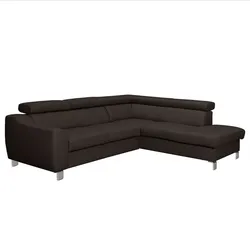 Ecksofa Aspen Leder Braun Dunkelbraun