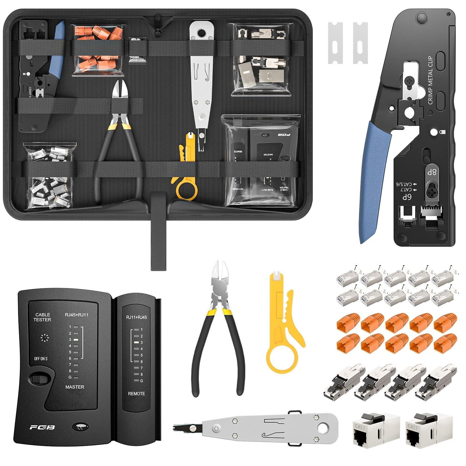 Professionele Netwerkgereedschapsset met RJ45 Crimping Tool