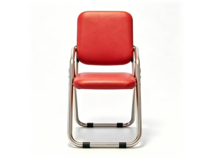 FCZVWPR Moderner Esszimmerstuhl, Klappbare Küchenhocker, Beistellstuhl Home-Office-Schreibtischstuhl, Bequeme Rückenlehne, For Pub Coffee Home Dining Kitchen(Red)