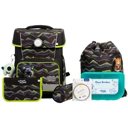 School-Mood Champion Pro Finn (Raubkatze), 7-tlg. Schulranzenset