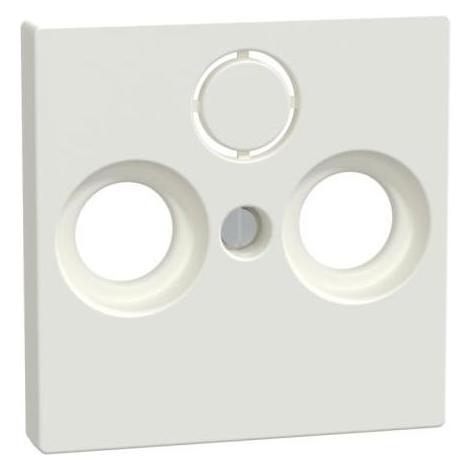 Schneider Electric Zentralplatte für Antennensteckdosen, polarweiss glänzend, System M (296719)