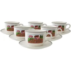 Villeroy & Boch Design Naif Teetasse mit Untertasse 250 ml 6er Set