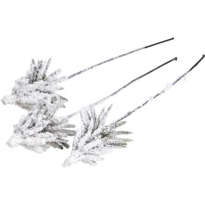 Kunstzweig BOTANIC-HAUS "Tannenbaum auf Stiel", grün (grün beschneit), B:11cm H:50cm T:11cm Ø:11cm, Kunststoff, Kunstpflanzen, Kunstzweig