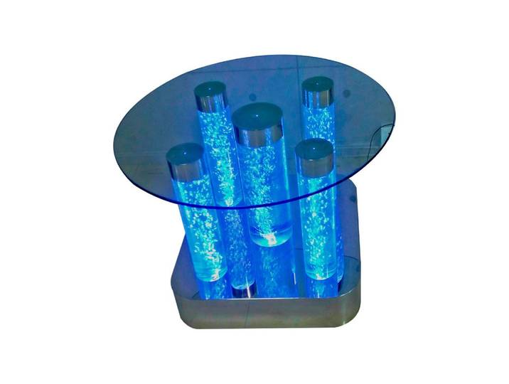 JVmoebel Couchtisch LED Couchtisch mit Wasser-Design und Farbwechsel-Beleuchtung, Made in Europa