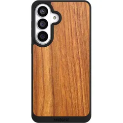 Nivocase Handyhülle für Samsung Galaxy S26+ Hülle NIVOpure Case Schwarz Holz Holzoptik Lärche (Samsung Galaxy S26+), Smartphone Hülle, Schwarz