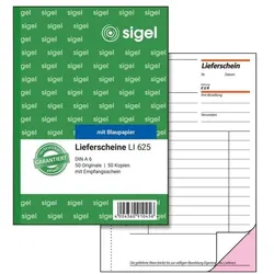 Sigel Formularbuch »Lieferschein mit Empfangsschein« LI625 rosa
