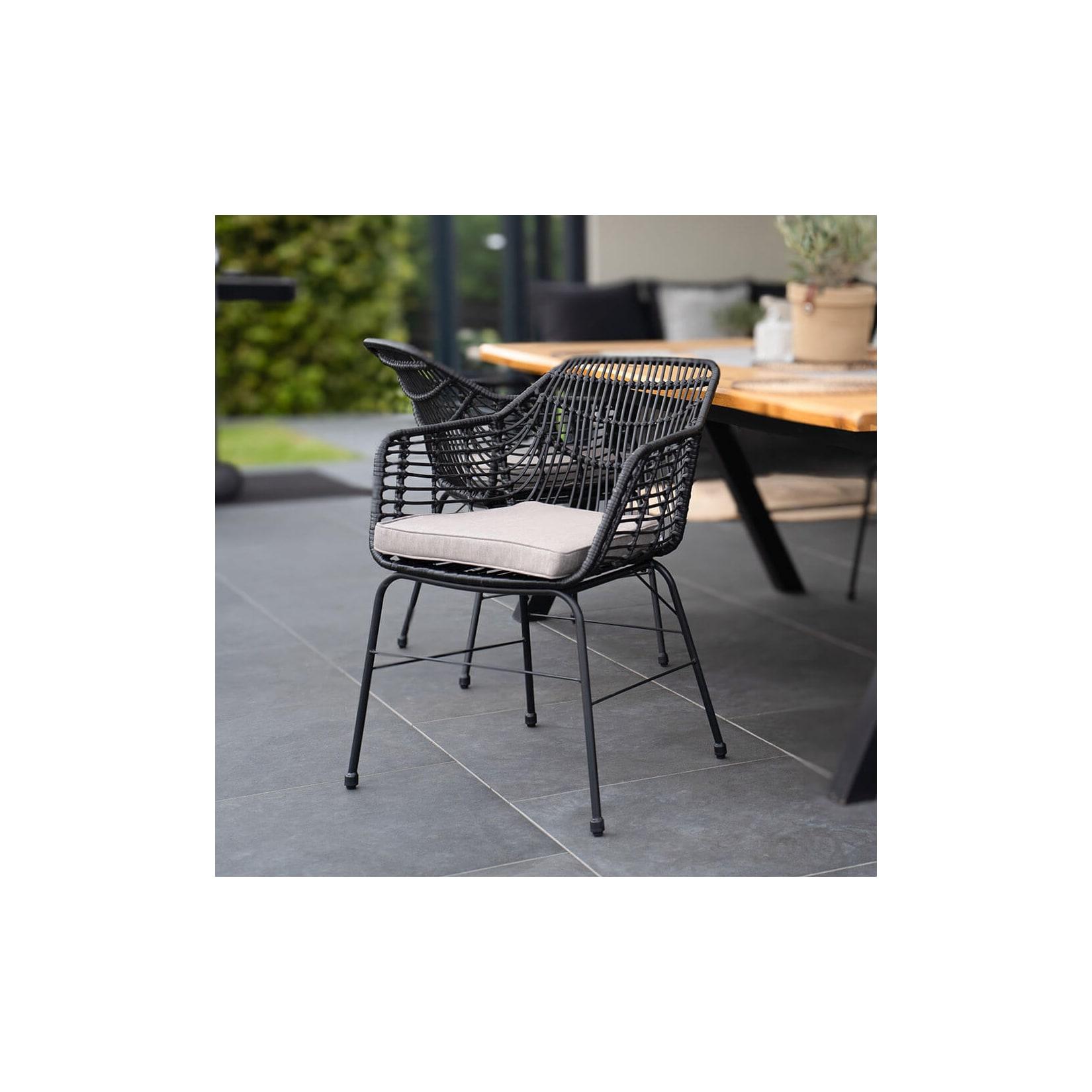 HOME DELUXE Gartenstuhl inkl. Sitzkissen TARA - 6er Set