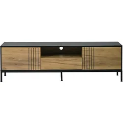 TV-LOWBOARD holzoptik & schwarz