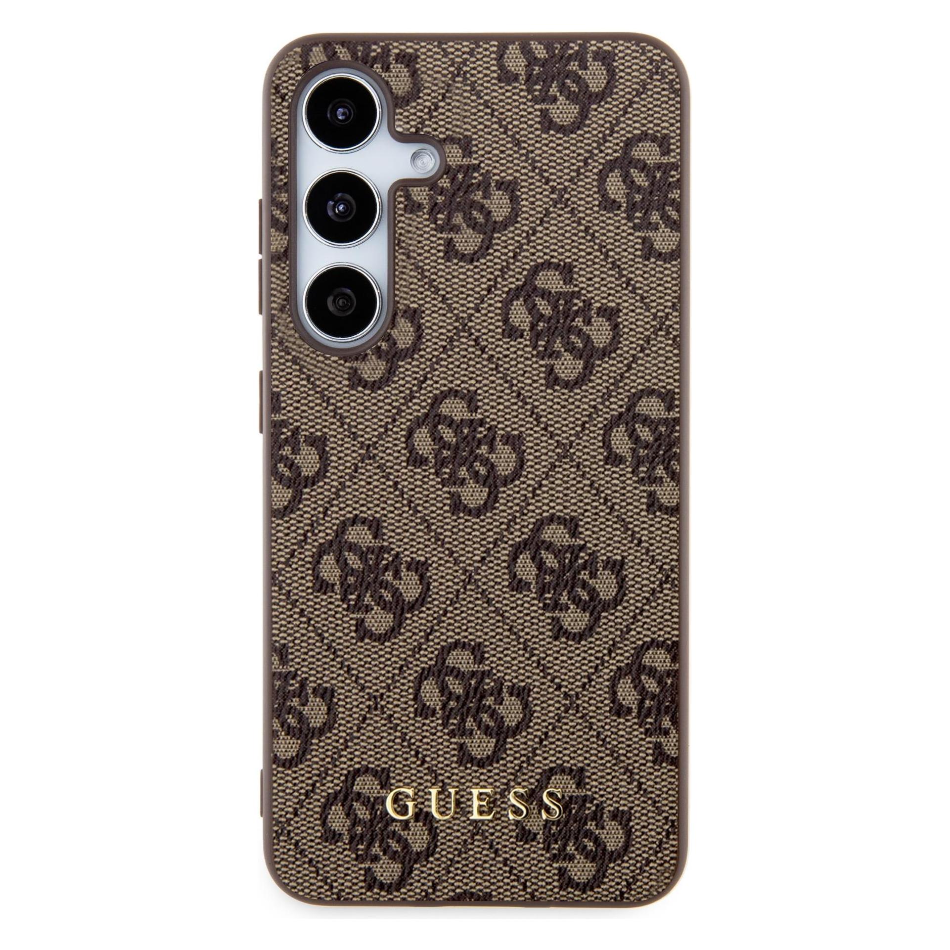 Guess GUHCSG4GFBR S921 brązowy/brown hardcase 4G Metal Gold Logo (Samsung Galaxy S24) (1467198017)