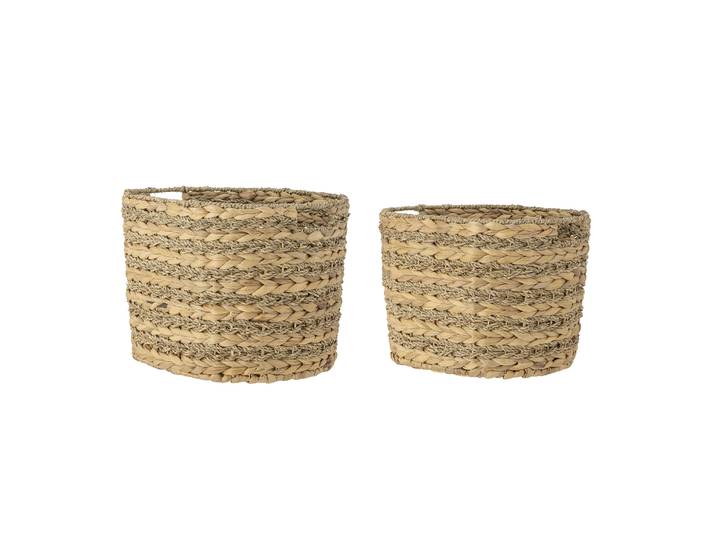Bloomingville Mand Indra Large, Waterhyacint, Set van 2 stuks - Naturel