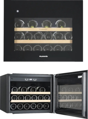 Wolkenstein EWTS64-28ED, Weinkühler mit Kompressor, Integriert, 28 Flasche(n), G, Innenbeleuchtung, Schwarz