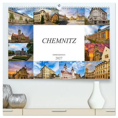 Chemnitz Impressionen (hochwertiger Premium Wandkalender 2027 DIN A2 quer), Kunstdruck in Hochglanz