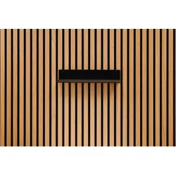 ter Hürne SilentDesign LivingWall Anbauelement Metall pulverbeschichtet schwarz / Holz schwarz lackiert Large Haakon Large Function 270x100x55 mm