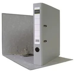 Midori 6 x Akten-Ordner PP A4 50 mm Grau Kunststoff Archiv Büroordner Ringordner