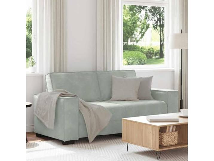 HEFZGDB 2-Sitzer-Sofa Hellgrau 140 cm Samt mit Breiten Armlehnen und Robustem Gestell, Vielseitig für Wohnzimmer und Büro, Weiches Material für Entspannung und Komfort, Stabiles