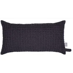 Luhta Home Pellava Saunakissen aus Baumwolle und Leinen 22 × 40 cm | Schwarz
