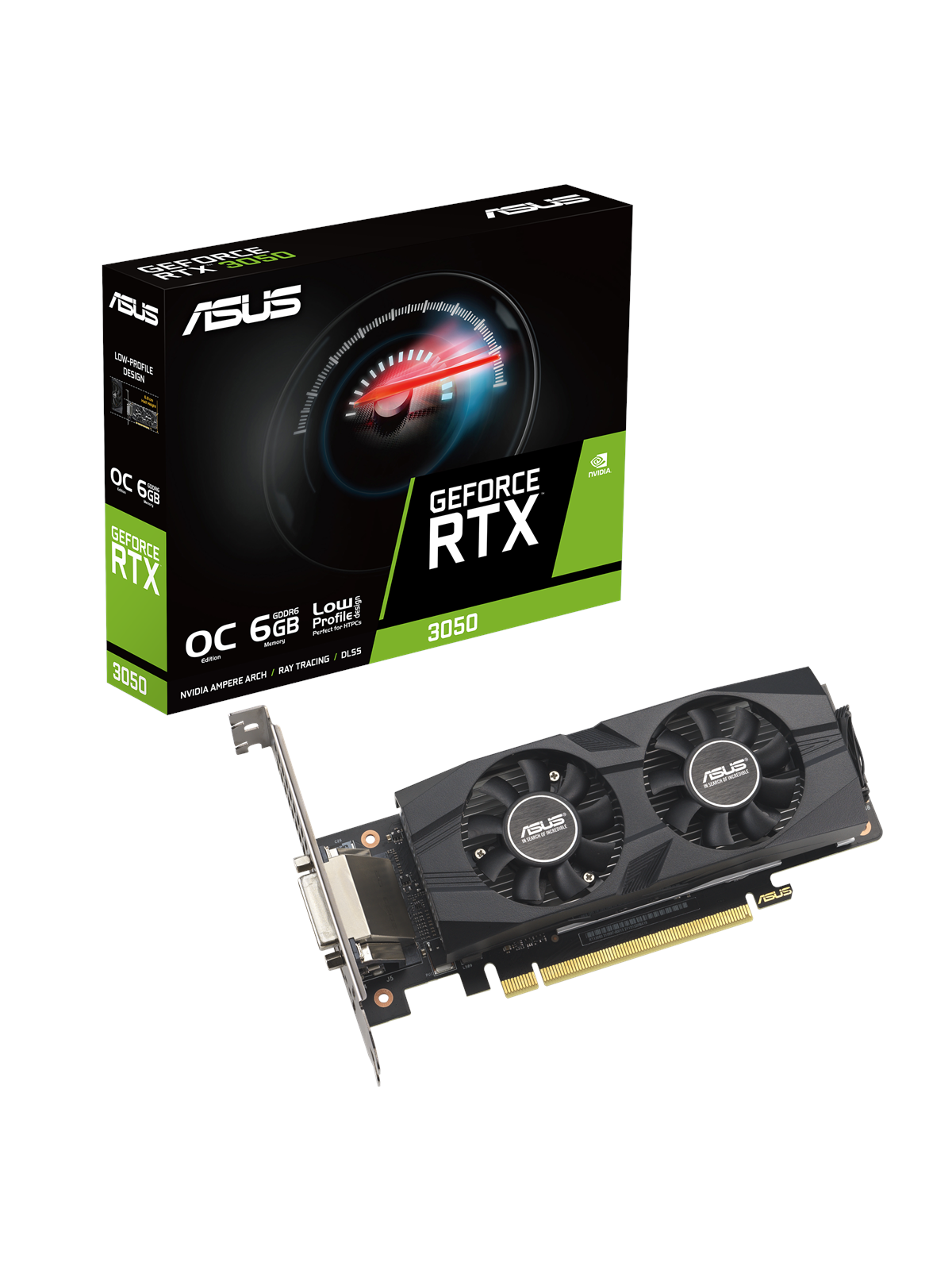 ASUS GeForce RTX 3050 Low Profile OC - 6GB GDDR6 RAM - Grafikkarte