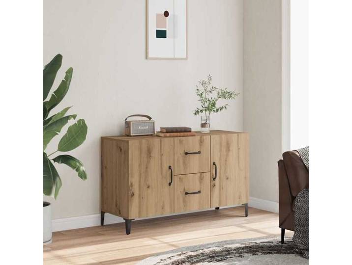Moderne Buffet bahut pratique - Chêne artisanal - 100x36x60 cm bois d'ingénierie - Commode salon @FR 9352