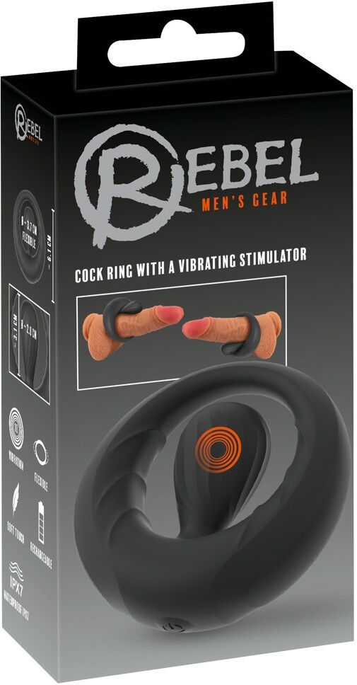 Rebel Anneau pénien avec stimulateur vibrant en silicone doux